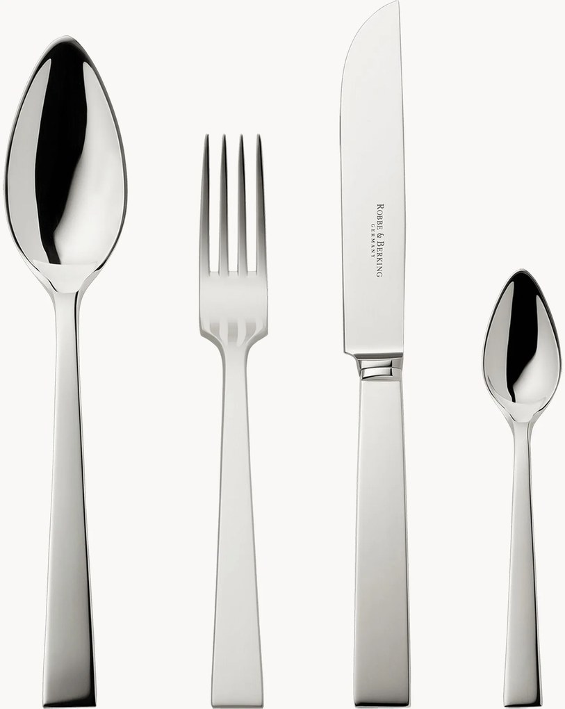 Set di posate fatte a mano lucidate a specchio Riva, varie misure