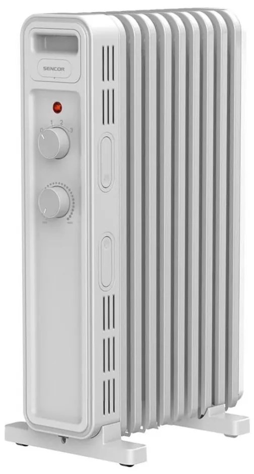 Sencor - Radiatore ad olio con 9 elementi, 800/1200/2000 W, 230 V, bianco