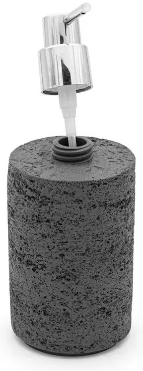 Dispenser sapone da appoggio grigio in resina effetto pietra Matera