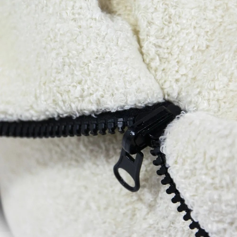 Pouf a sacco per bambini marrone con rivestimento in bouclé Cocoon 80 – SLOWDOWN