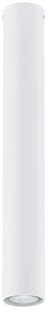 Plafoniera Moderna Faretto Marduk 1 Luce Acciaio Bianco 45 Cm