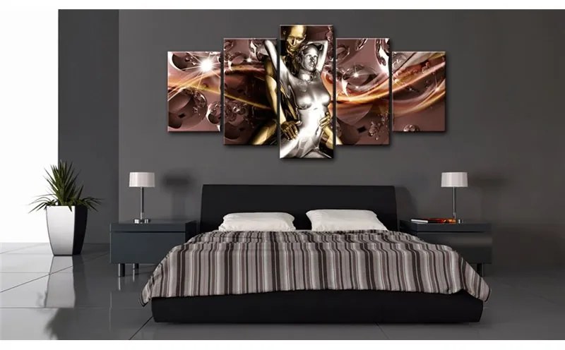 Quadro Romantic Ecstasy  Colore Marrone, Dimensioni e Misure 100x50