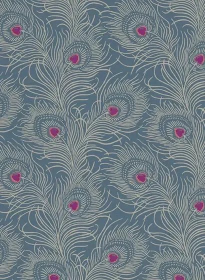 Little Greene Carta da parati Carlton House Terrace - Blue Plume