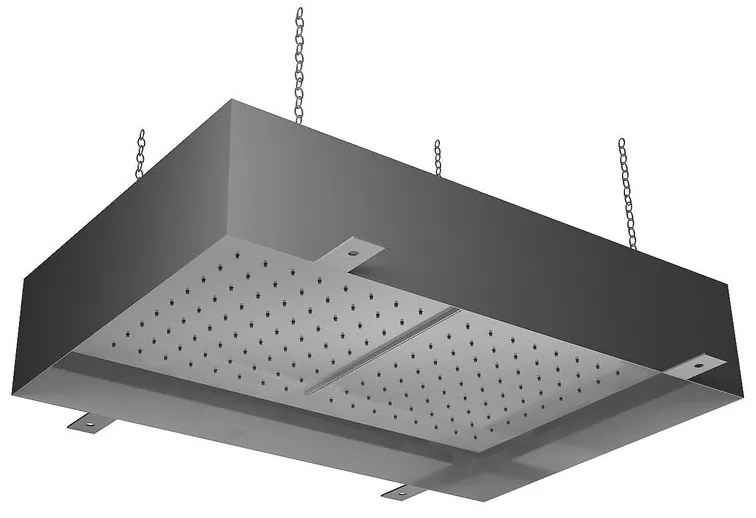 Antonio lupi design meteo2c A soffione 52x35 cm ad incasso soffitto con cascata e doccia acciaio mirror