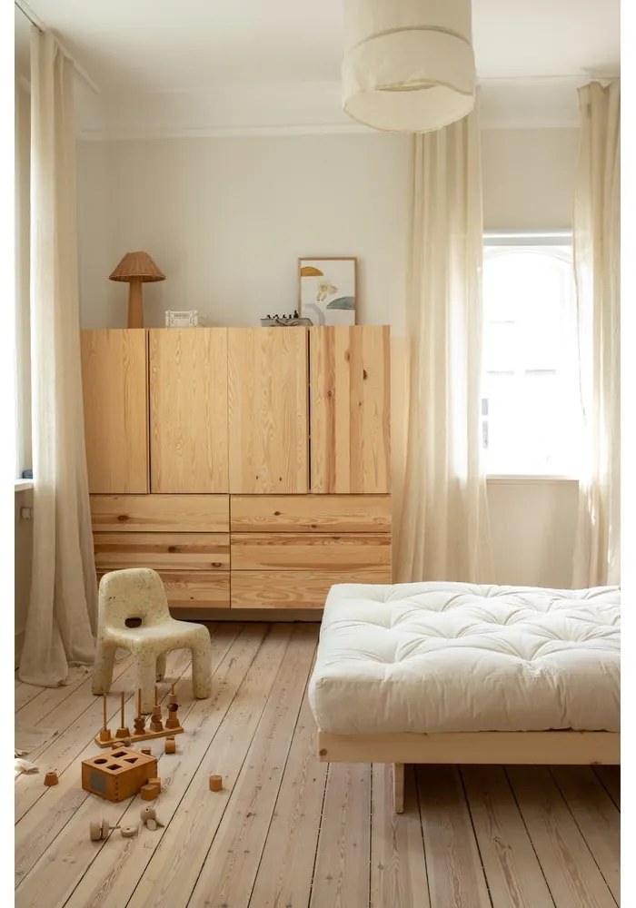 Letto matrimoniale in legno di pino 160x200 cm Kanso - Karup Design