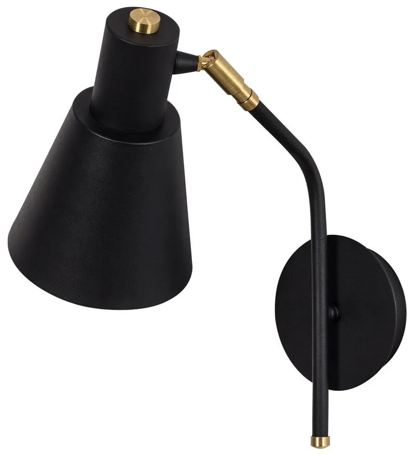 Lampada da parete in nero e oro ø 15 cm Sivani - Opviq lights