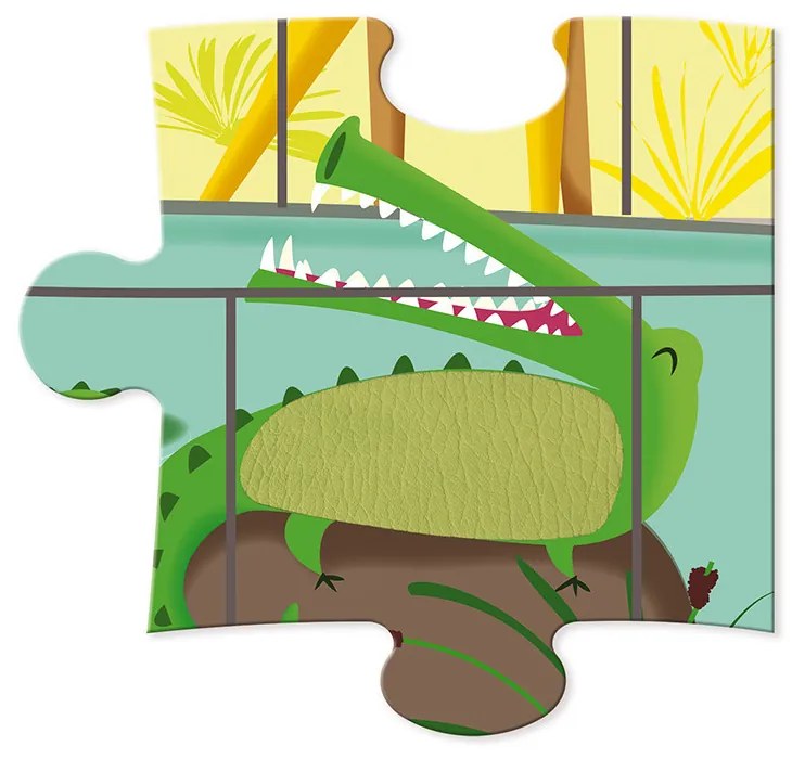 Puzzle Tattile - una Giornata Allo Zoo - 20 pezzi