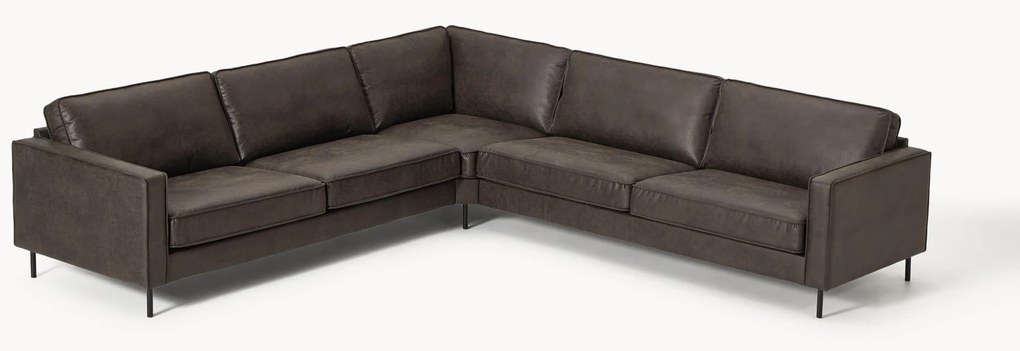 Divano angolare XL in pelle Hunter