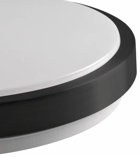 Plafoniera BENEDYKT 2xE27/20W/230V diametro 33 cm nero