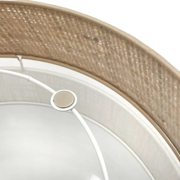 Plafoniera SIRJA DOUBLE BOHO 2xE14/15W/230V Ø 35 cm beige/bianco