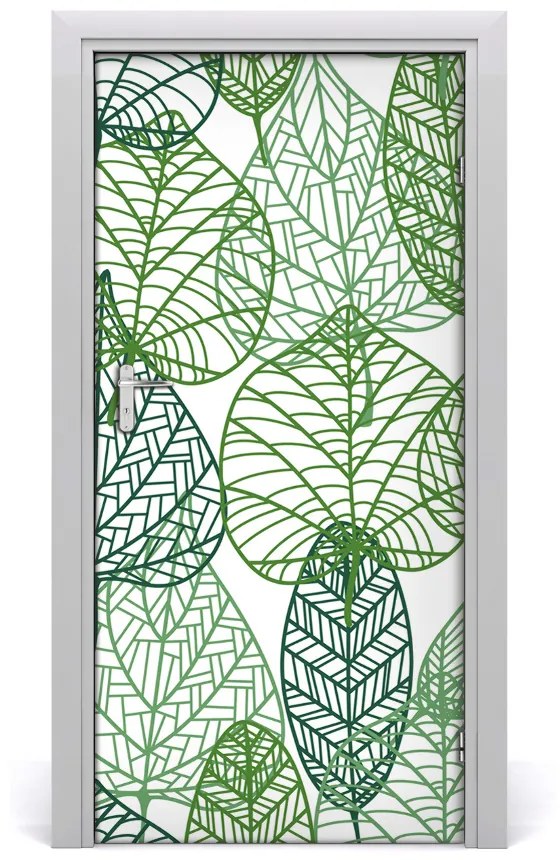 Adesivo per porta Foglie 85x205 cm