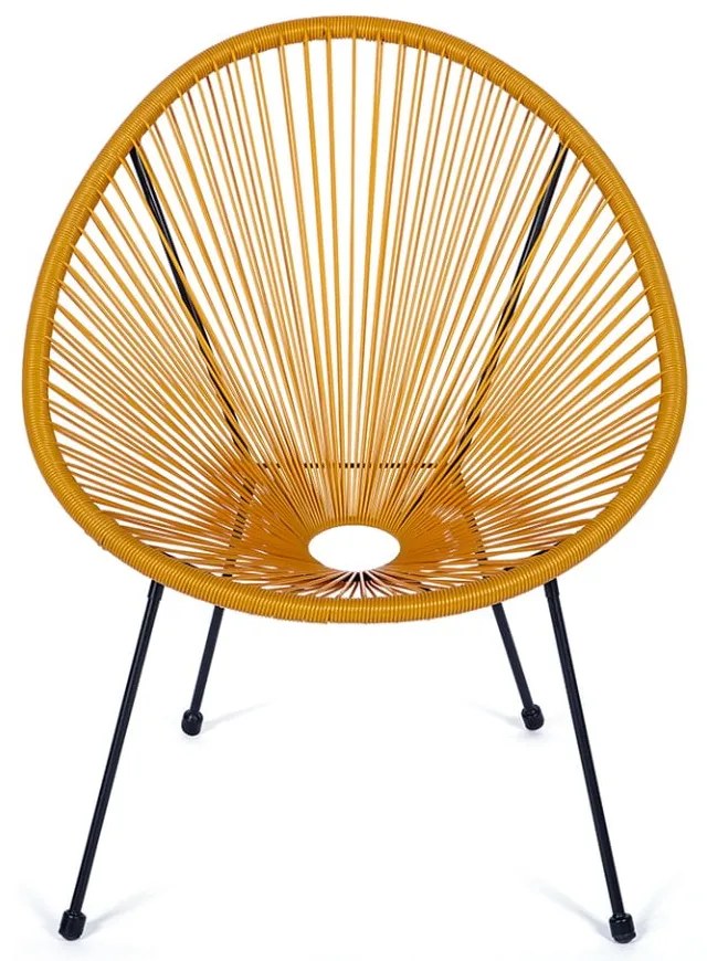 Poltrona da esterno gialla in metallo/in plastica Avocado Comfort – Bonami Selection