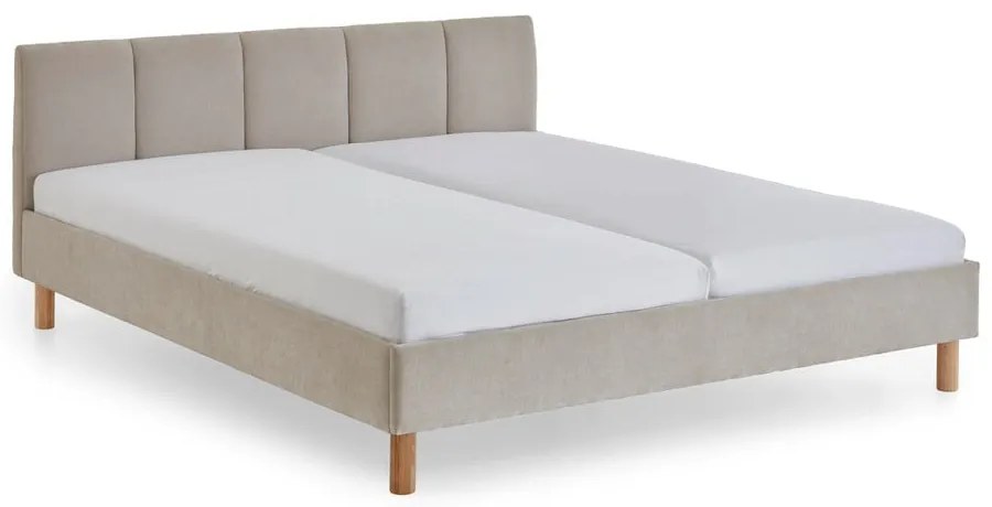 Letto matrimoniale imbottito beige rete non inclusa 180x200 cm Joker – Meise Möbel