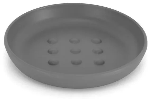 Set accessori bagno da appoggio 5 pezzi in plastica grigio Glim