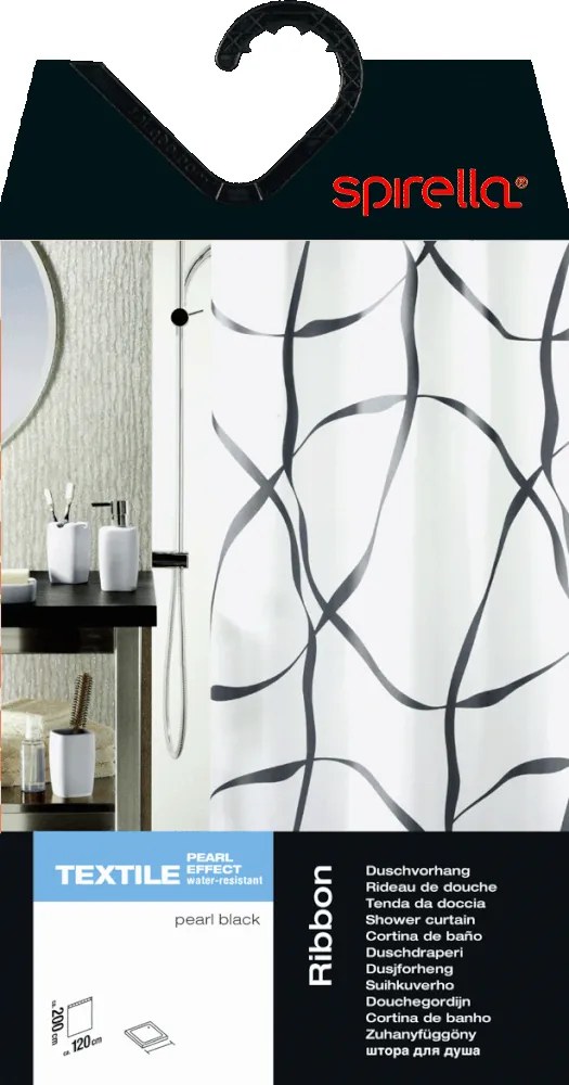 Tenda per doccia 120x200 cm Ribbon – Spirella