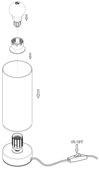Eglo 95776 - Lampada da tavolo DAMASCO 1 1xE27/60W/230V