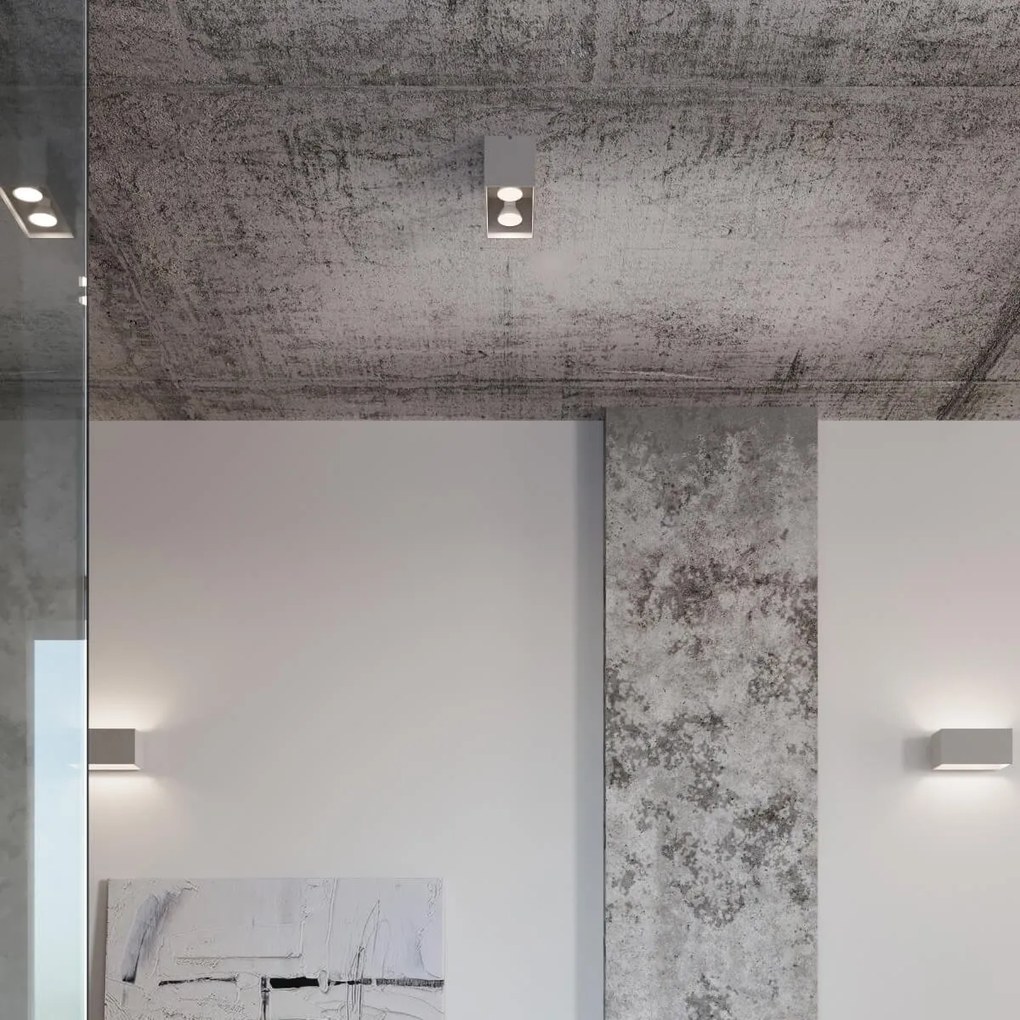 Applique da Parete Rettangolare 2xG9 QUAD MAXI in Alluminio