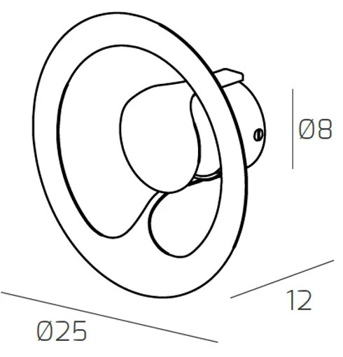 Applique Moderna Fuel Metallo Sabbia 1 Luce Gx53