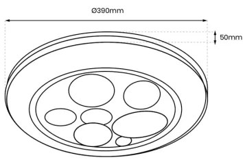 Plafoniera LED dimmerabile BUBBLES LED/30W/230V + telecomando
