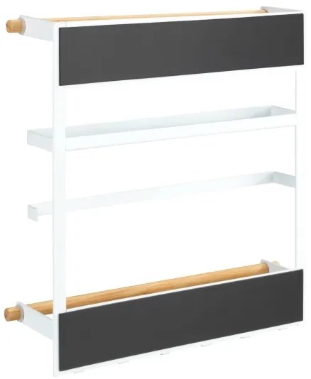 WENKO 54113100 - Organizer MAGNA 33x34 cm bianco/marrone/nero