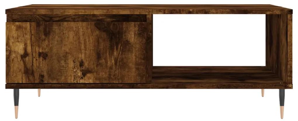 Tavolino da Salotto Rovere Fumo 90x60x35cm in Legno Multistrato