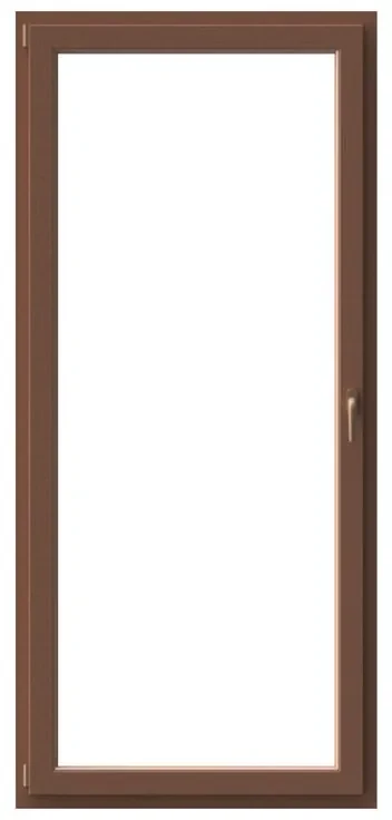 Portafinestra in PVC rovere dorato L 80 x H 220 cm, 1 anta apertura a sinistra