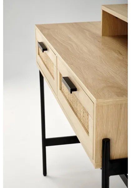 Tavolino da toilette CARMEN 136x104 cm beige/nero