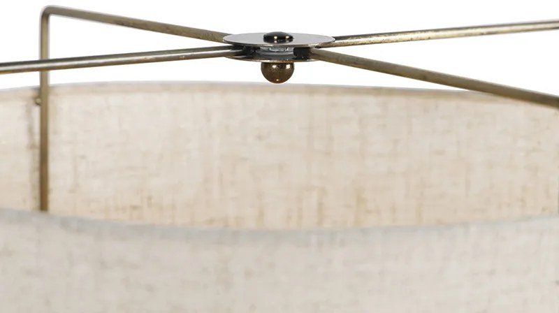 Lampada da terra di design con paralume in lino beige - Rich