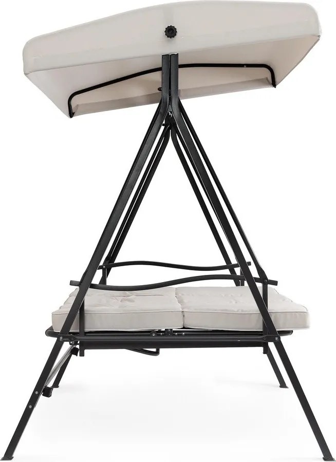 Dondolo da giardino color antracite/beige in metallo Taurus – Bizzotto