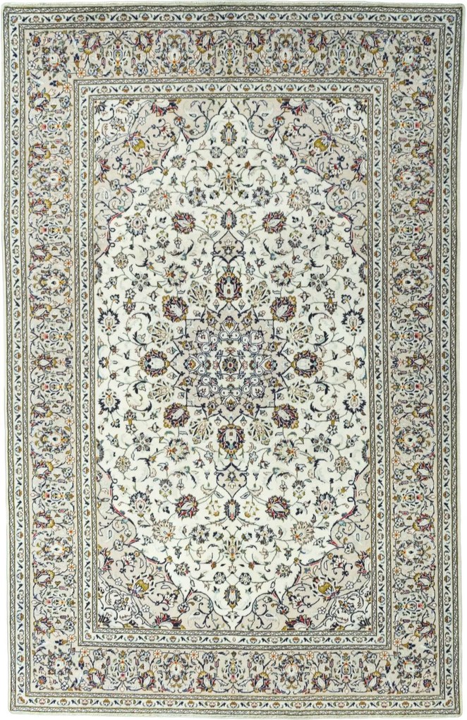 Kashan Tappeto persiano 200x310 Beige (Iran) Annodato A Mano