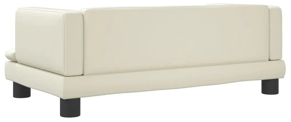 Lettino per cani crema 80x45x30 cm in similpelle