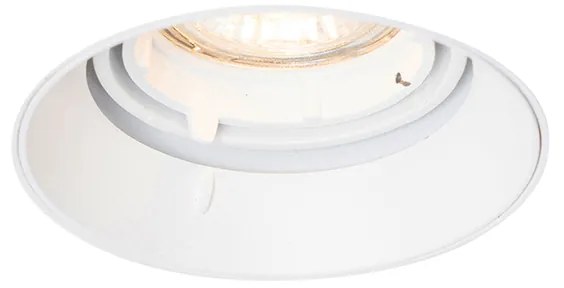Set di 6 faretti da incasso moderni bianchi GU10 rotondi senza cornice - Oneon