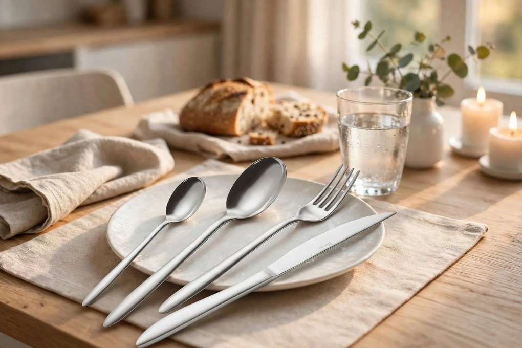 Servizio Set di Posate 24 pezzi in Acciaio Inox Eme Live...