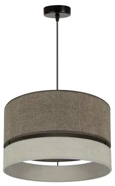 Duolla - Lampadario a sospensione con filo DOUBLE 1xE27/15W/230V diametro 40 cm marrone/grigio