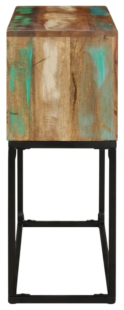 Tavolo consolle 120x30x75 cm in legno massello di recupero