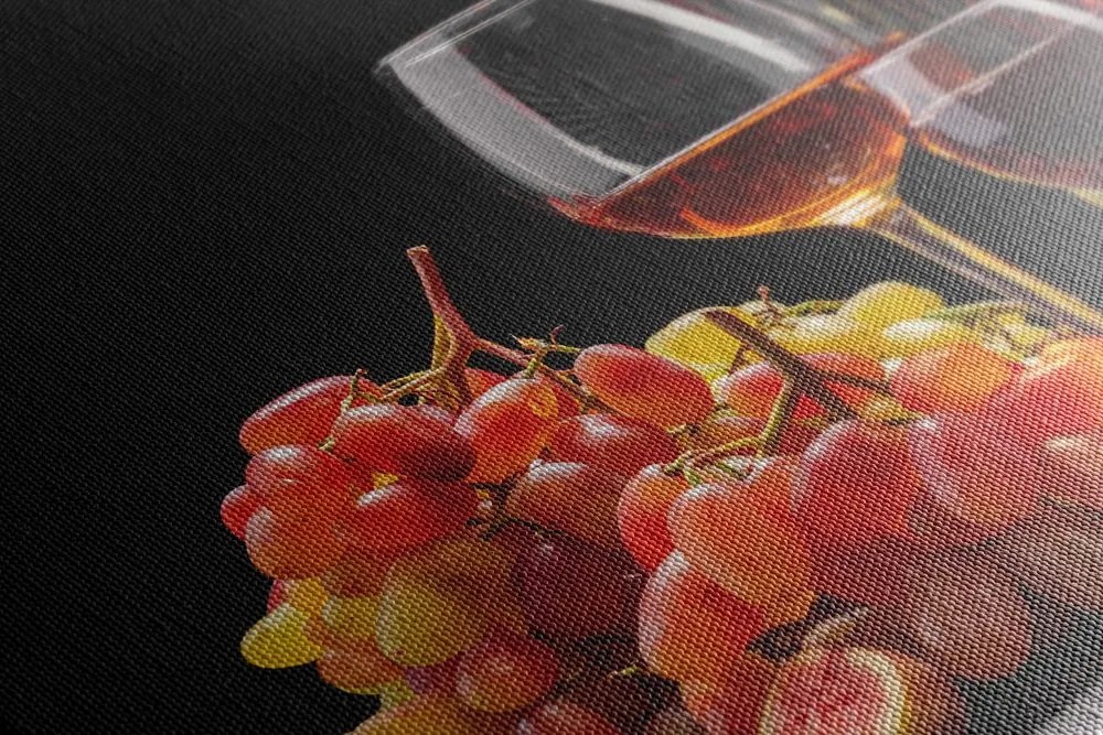 Stampa su tela – Vino e uva italiani