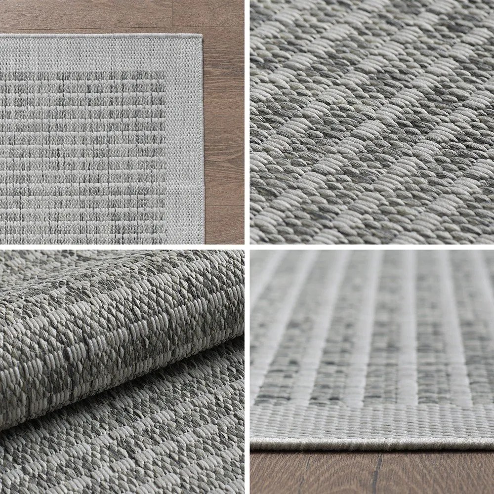 Tappeto grigio rotondo per esterni ø 160 cm Giza - Ayyildiz Carpets