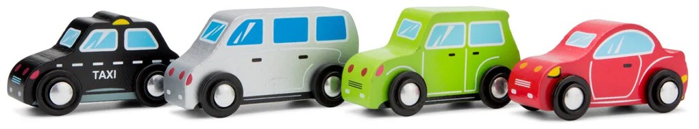 Set di mini macchine in legno - 4 pezzi