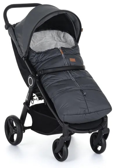 PETITE&MARS - SET Coprigambe 3in1 JIBOT + cuffie per passeggino JASIE grigio