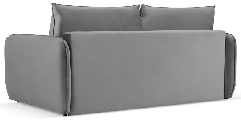 Divano letto in velluto grigio 214 cm Vienna - Cosmopolitan Design