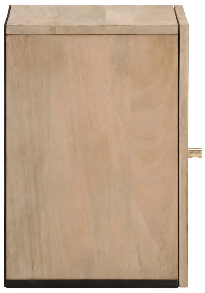 Mobile da bagno a parete 38x33x48 cm in legno massello di mango