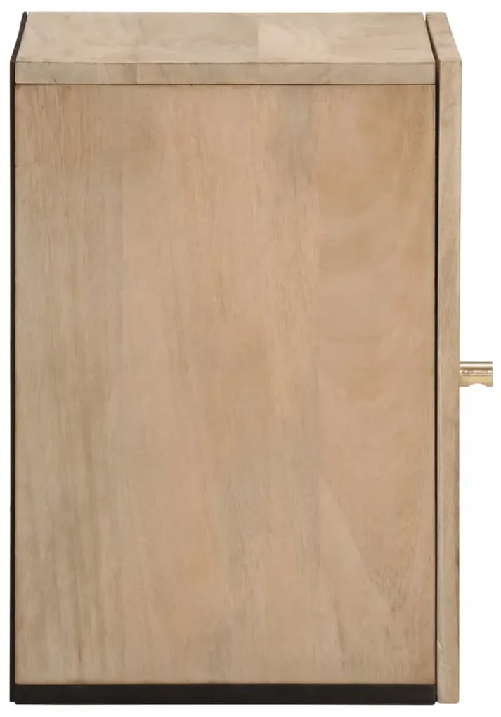Mobile da bagno a parete 38x33x48 cm in legno massello di mango