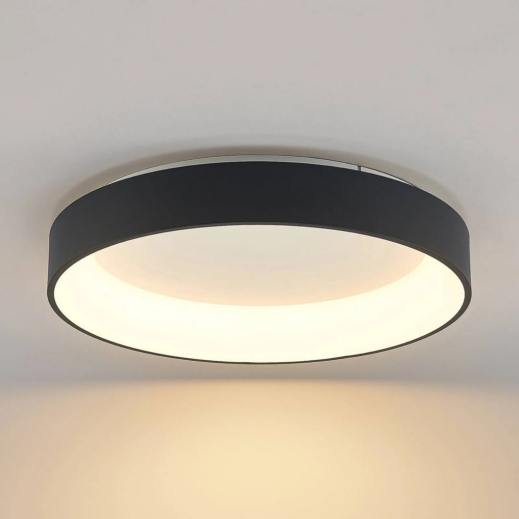 Plafoniera a LED Aleksi Arcchio, dimmerabile, Nero, Cucina, Metallo, Moderno, Plafoniera LED