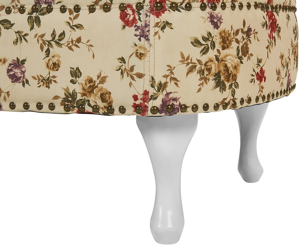Chaise longue destra modello floreale beige NIMES Beliani