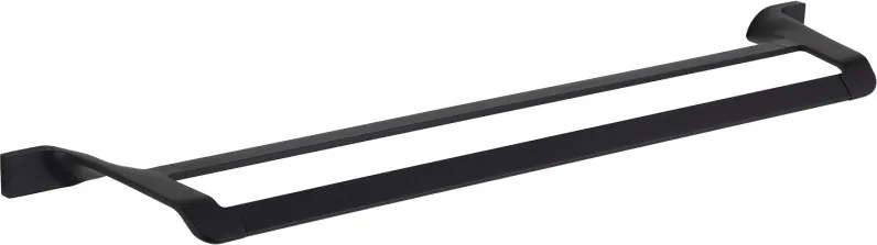 Mexen Rino doppio gancio per asciugamano, nero - 7027025-70