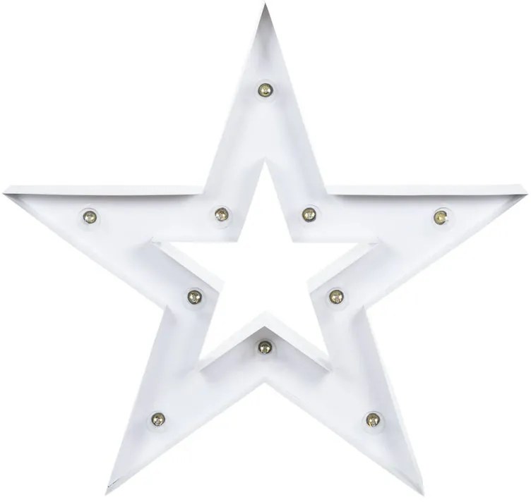 Figura natalizia illuminata 10 lampadine bianco caldo H 90 cm