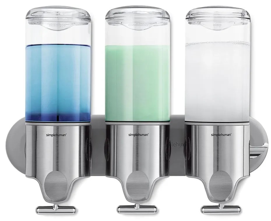 Dispenser di sapone a parete in acciaio inox in argento 1,32 l - simplehuman