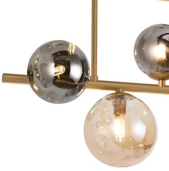 Zuma Line MX5918-4-EGN - Lampadario a sospensione con supporto rigido VILLA 4xG9/3,5W/230V oro