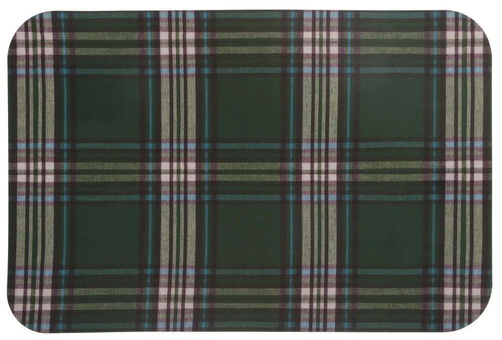 Tovaglietta tartan verde 29,5x45 cm in plastica