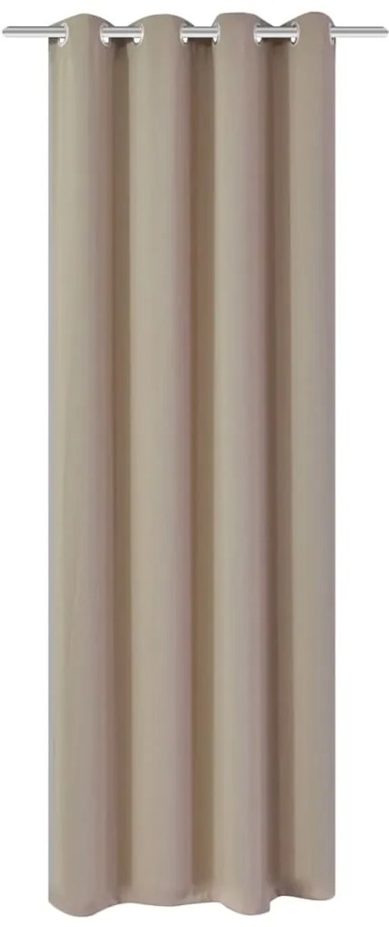 Tenda Oscurante Con Occhielli İn Metallo 270x245 Cm Crema /